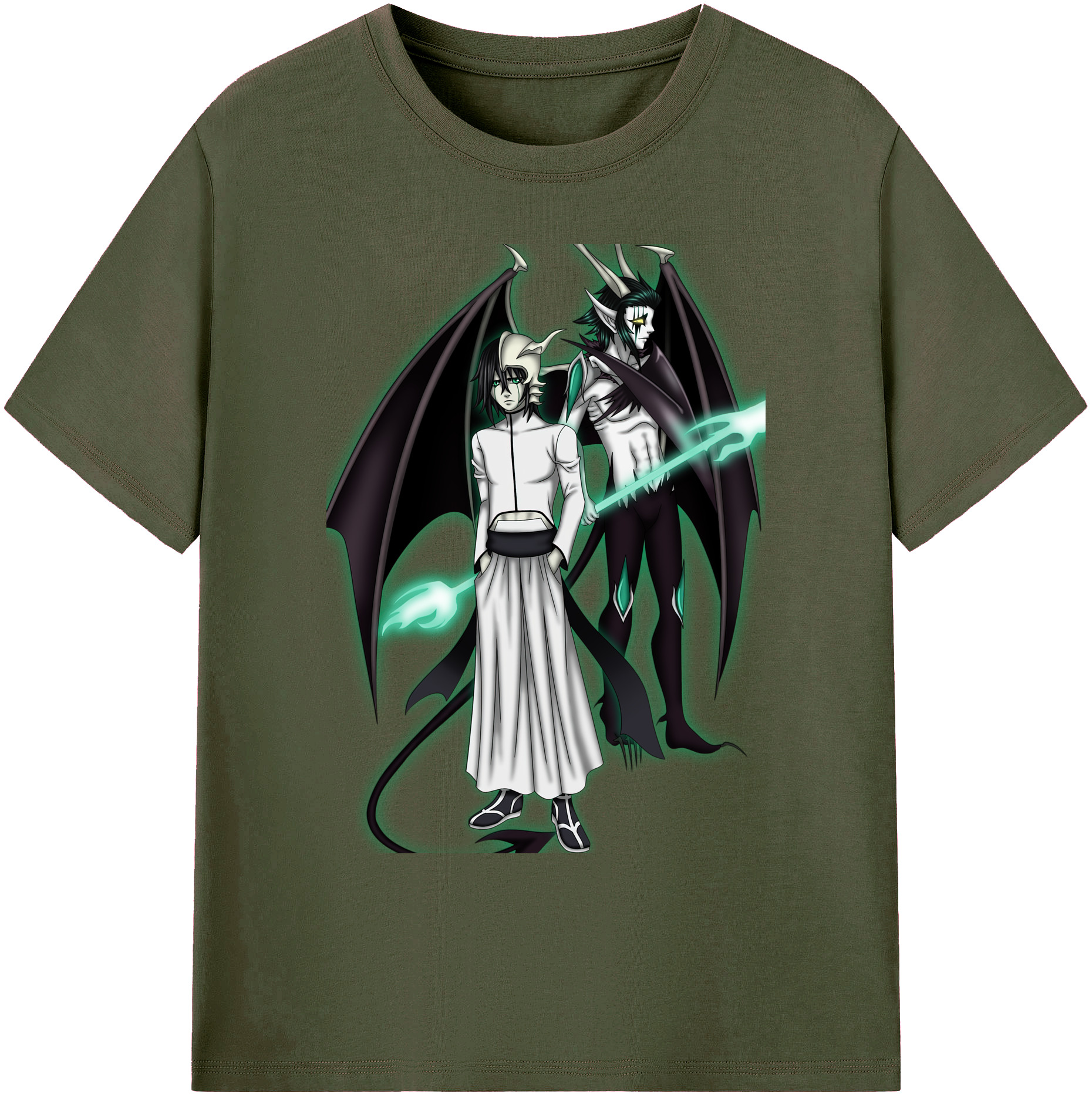 （画像用） ブリーチ ウルキオラ·シファー BLEACH Ulquiorra cifer 綿100％ メンズ半袖Tシャツ｜肌触りやわらか＆通気性